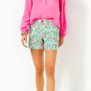 Lilly Pulitzer 5” Gretchen High Rise Shorts - Just Wing it Print - Size 4 NWT
